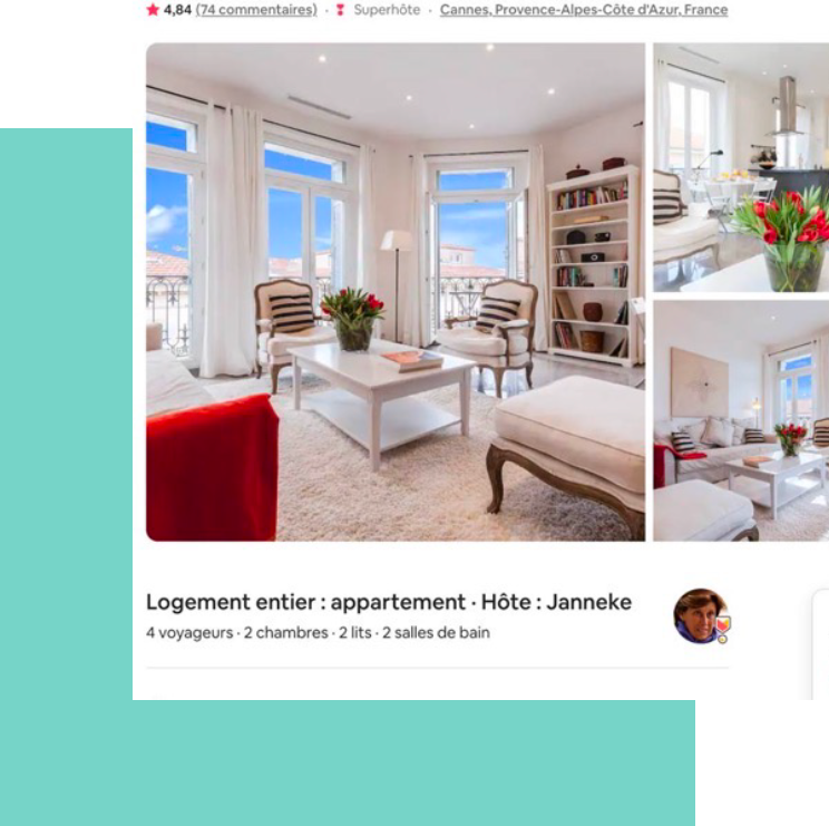 annonce d’appartement sur Airbnb 